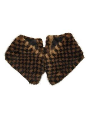 Louis Vuitton Mink Damier Collar Tippet Belt Brown